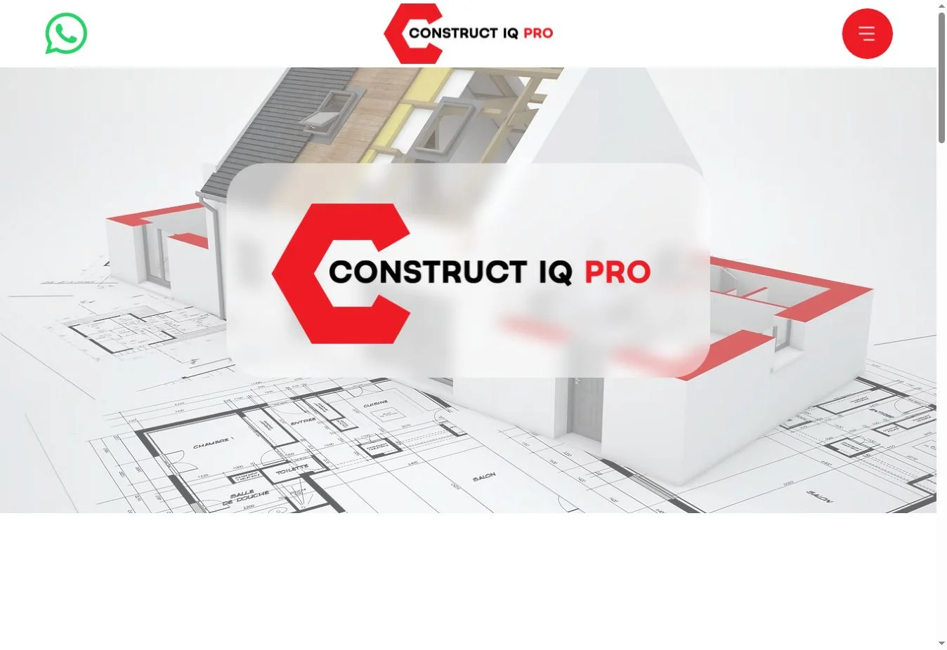 Construct IQ PRO — desktop website design