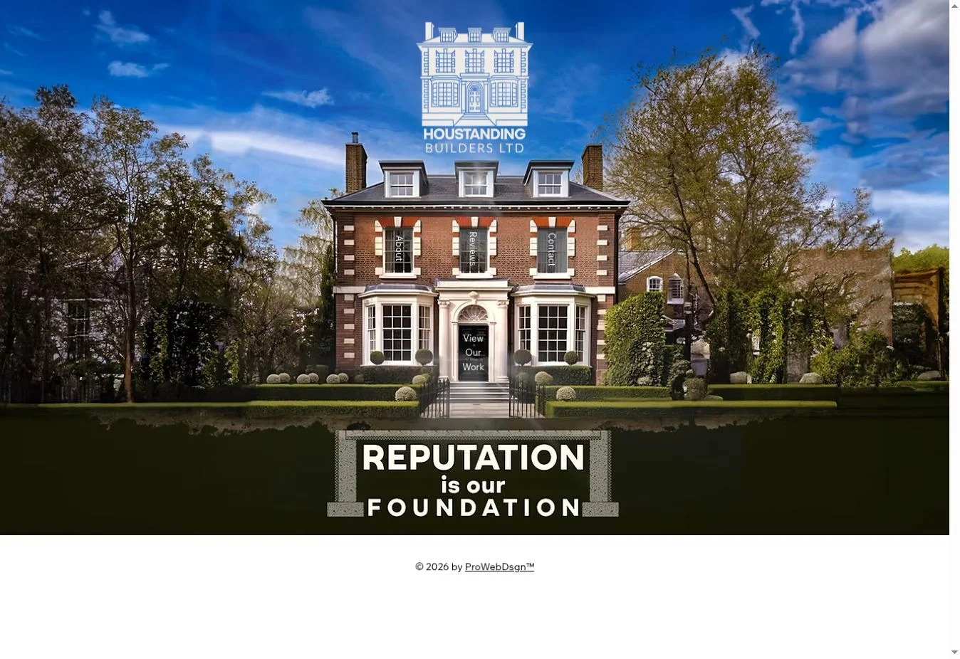 Houstanding Builders ltd — desktop website design