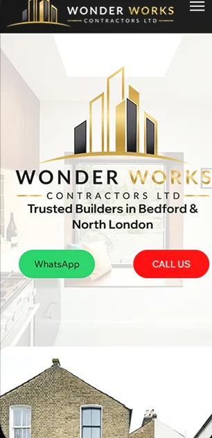 Wonder Works Contractors — mobile website design