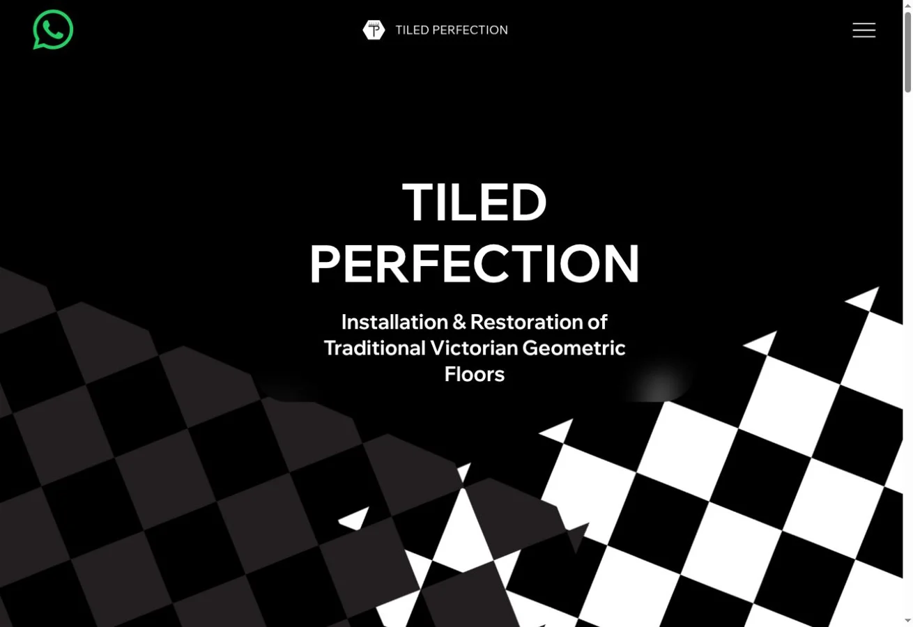 Tiled Perfection — desktop website design
