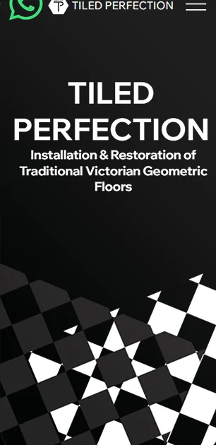 Tiled Perfection — mobile website design