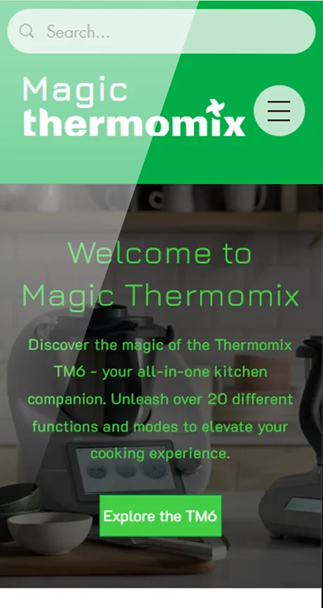 Magic Thermomix — mobile website design