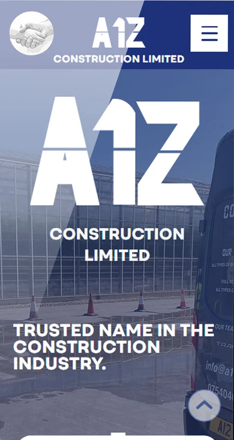 A1Z Construction — mobile website design