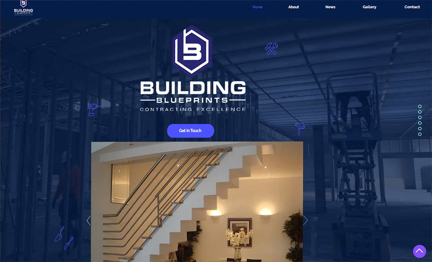 Building Blueprints — desktop website design