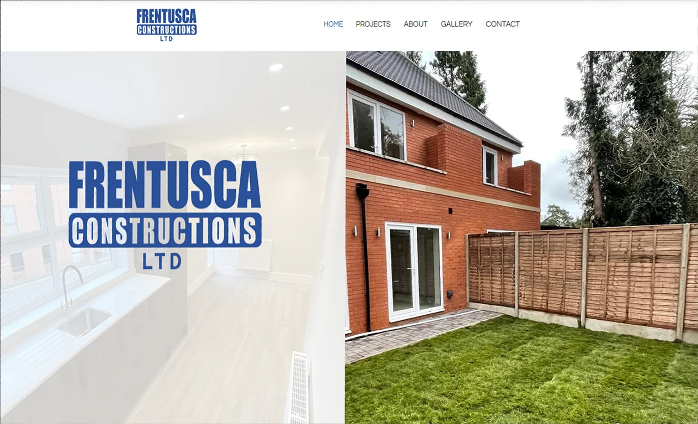 Frentusca Constructions Ltd — desktop website design