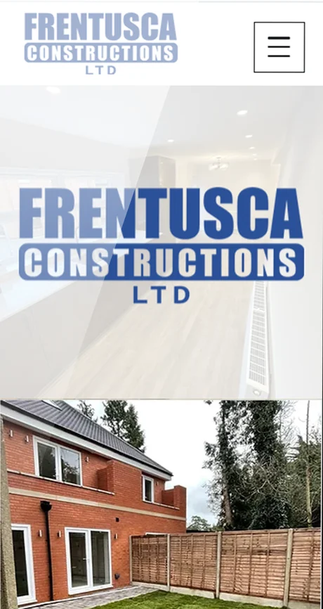 Frentusca Constructions Ltd — mobile website design