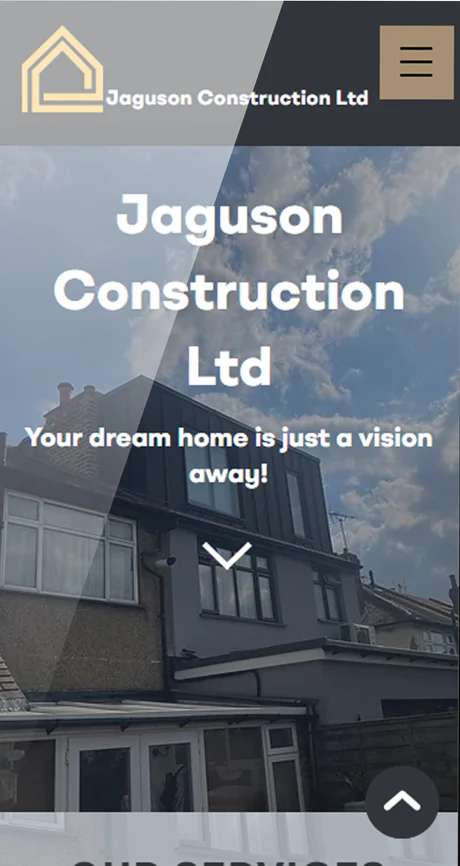 Jaguson Construction Ltd — mobile website design