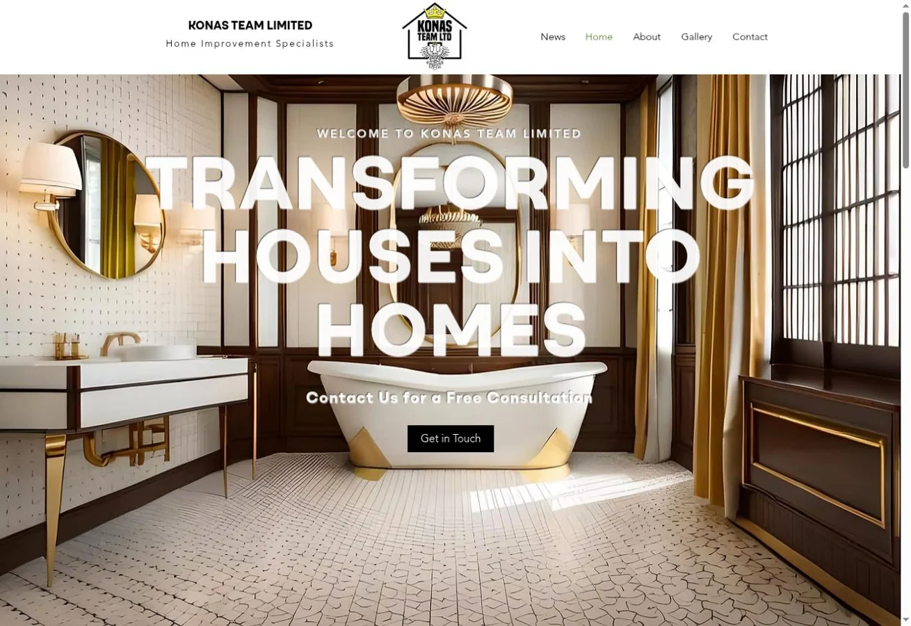 Konas Team Limited — desktop website design
