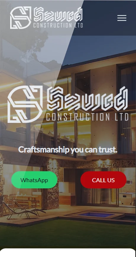 Szwed Construction — mobile website design
