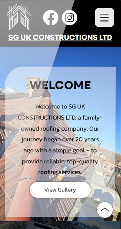 SG UK Constructions — mobile website design
