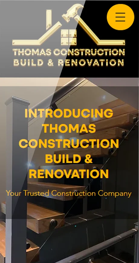 Thomas Construction — mobile website design