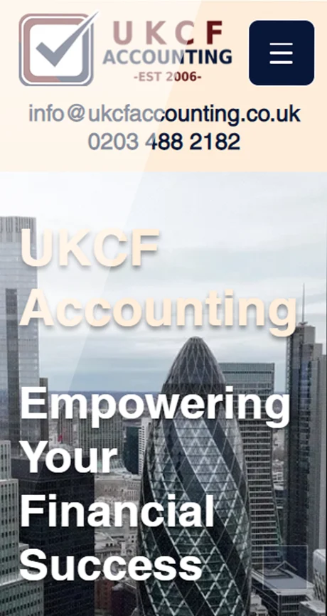 UKCF Accounting — mobile website design