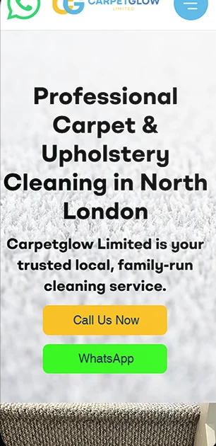 CarpetGLOW — mobile website design